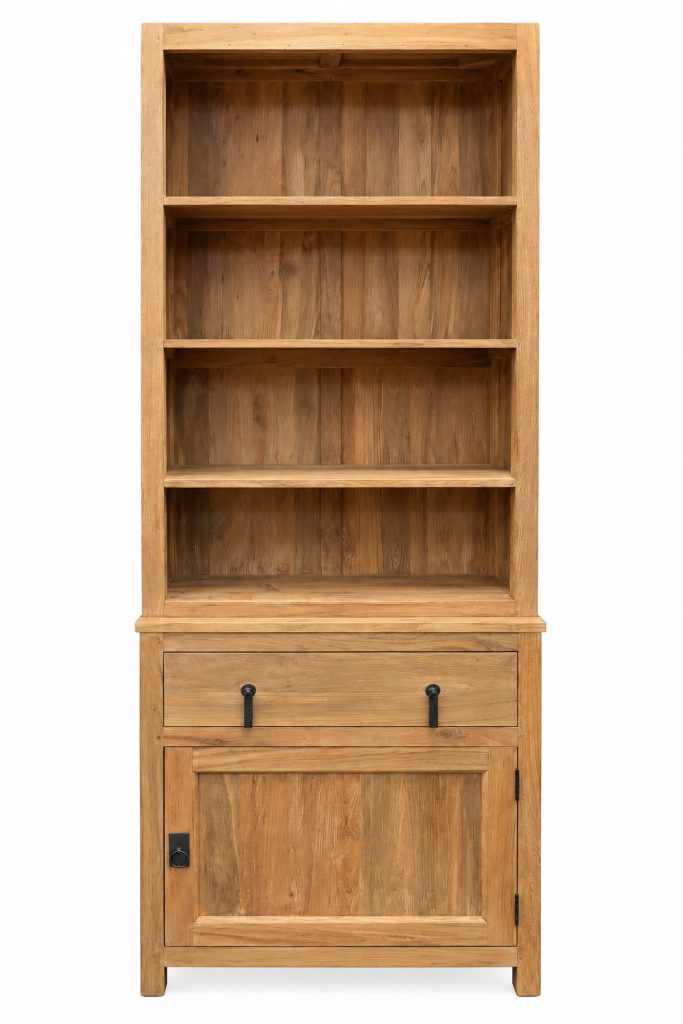 Open kast in teak met lade en deur