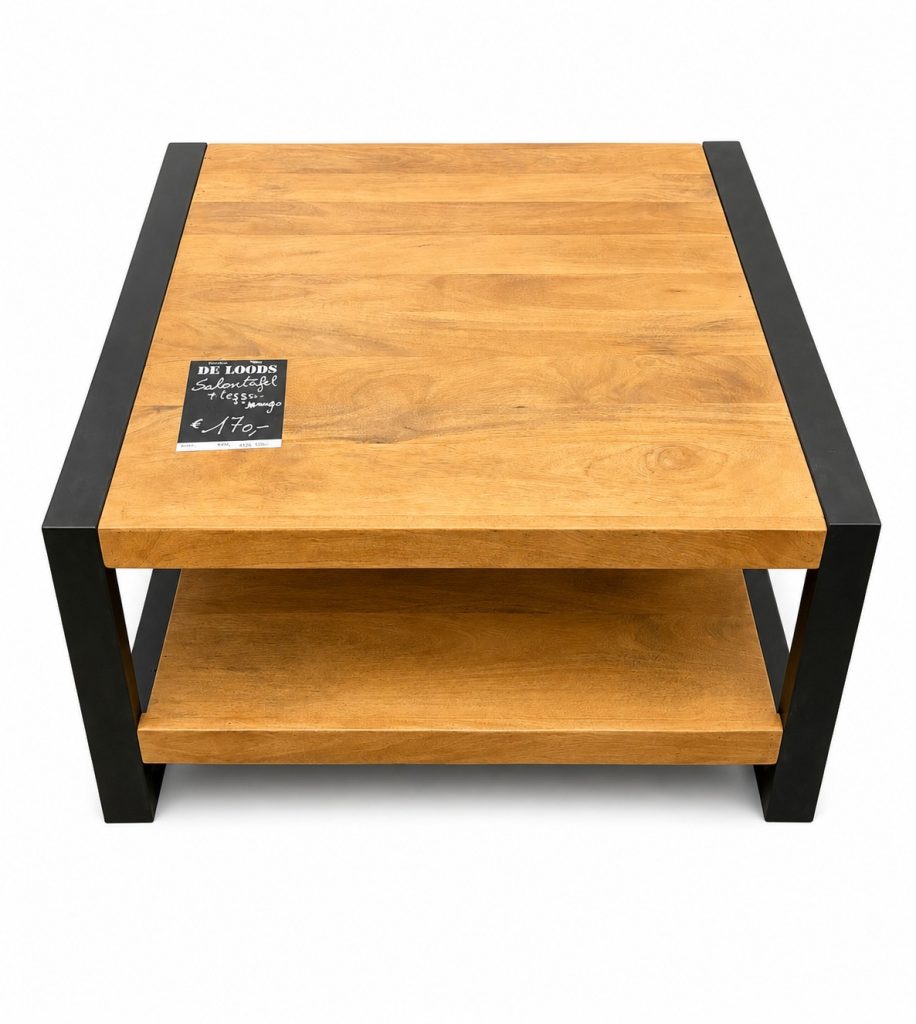 Mango salontafel met legger en metalen frame