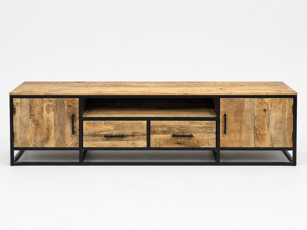 tv kast mango hout industrieel moderne look
