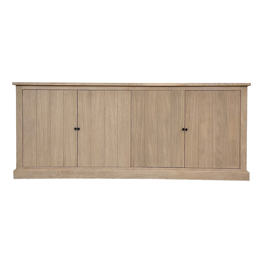 Eiken dressoir 4 deuren Flat Line collectie 220cm