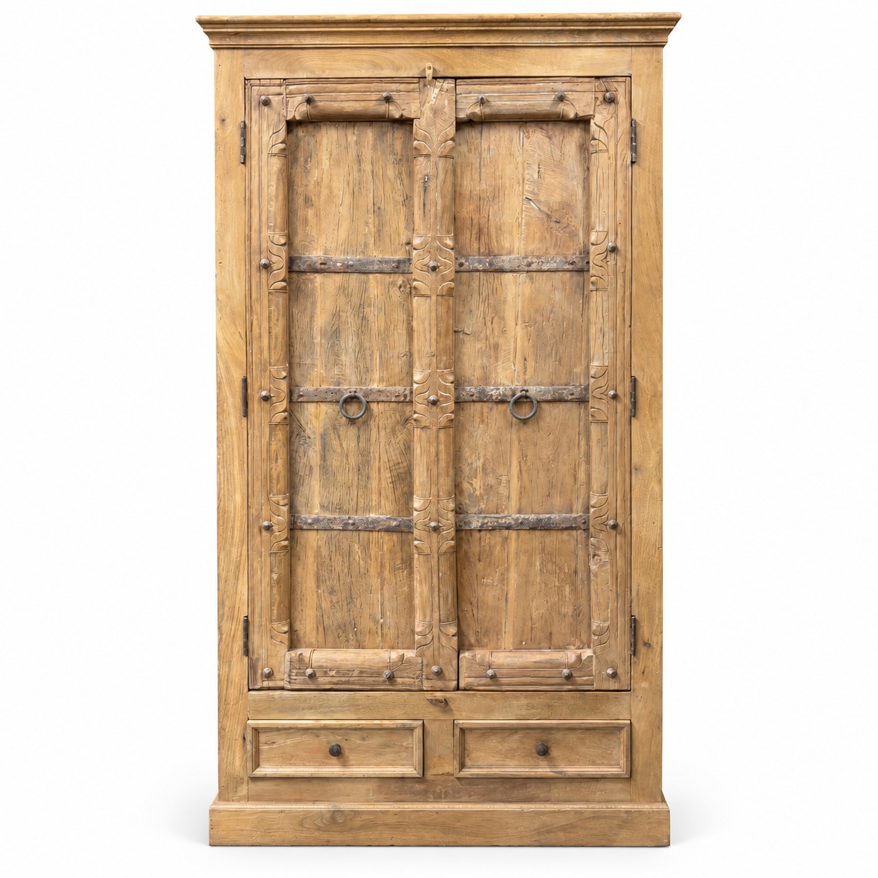 Indische kast 2 deuren en 2 lade, 115cm